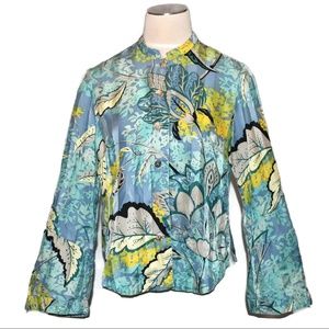 Citron Tops - Citron Silk Floral Print Button Front Blouse Citron Tops - Citron Silk Floral Print Button Front Blouse